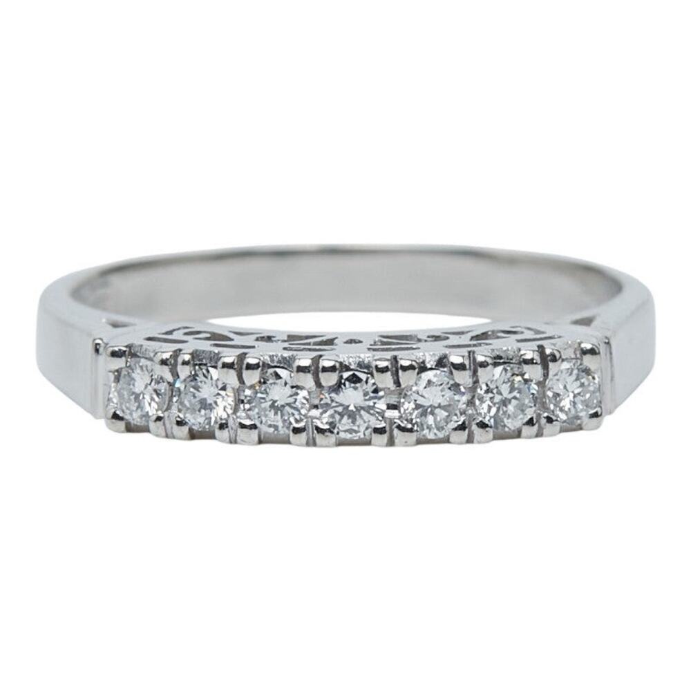 Unbranded Diamond Platinum 900 Ring Silver